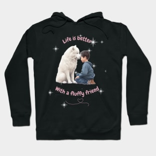 Samoyed, Friendship, the most adorable best friend gift to a Samoyed Lover Hoodie